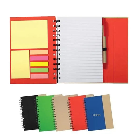 Spiral Notebook with Sticky Notes