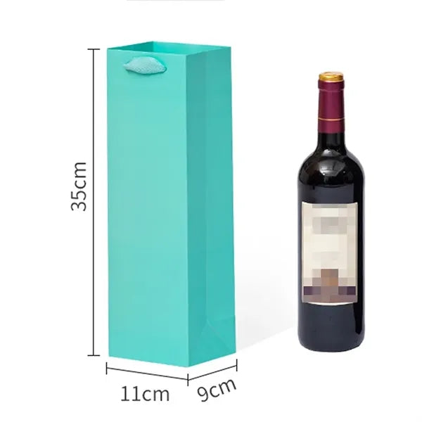 Colorful Single Wine Bottle Paper Gift Bags