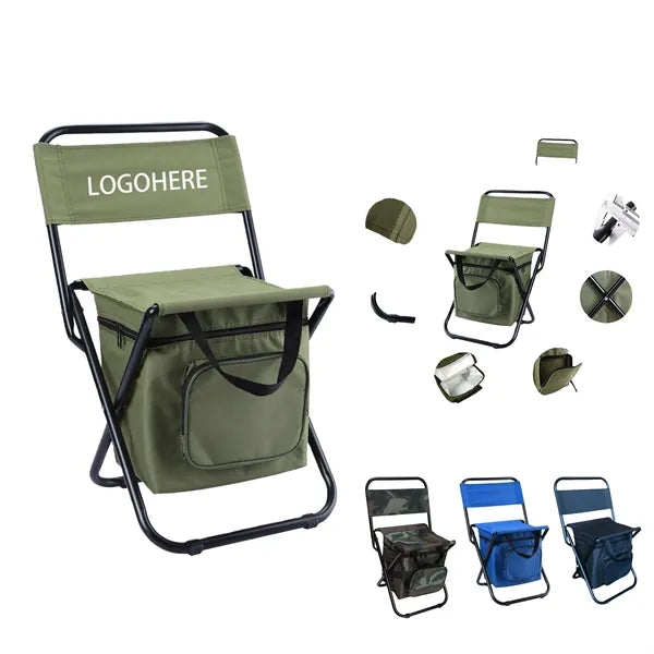 Portable Insulated Cooler Folding Chair