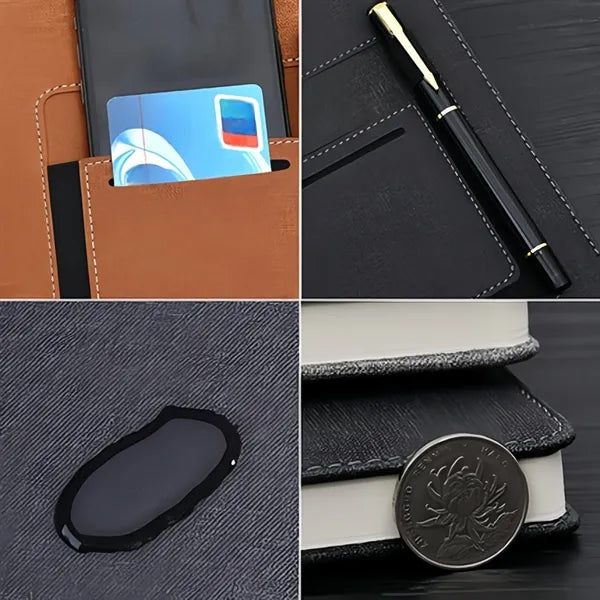 A5 Notebook Journal With Phone Pocket Pen Card Holder