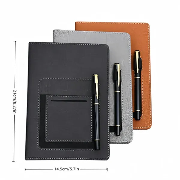 A5 Notebook Journal With Phone Pocket Pen Card Holder