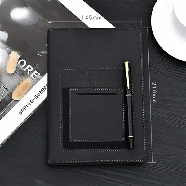 A5 Notebook Journal With Phone Pocket Pen Card Holder