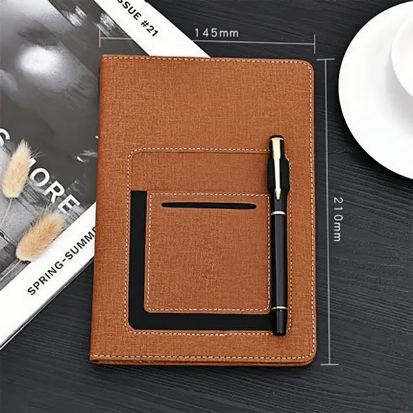 A5 Notebook Journal With Phone Pocket Pen Card Holder