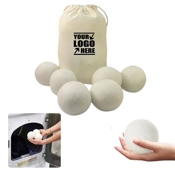 6-pack Anti-tangle Dryer Wool Balls