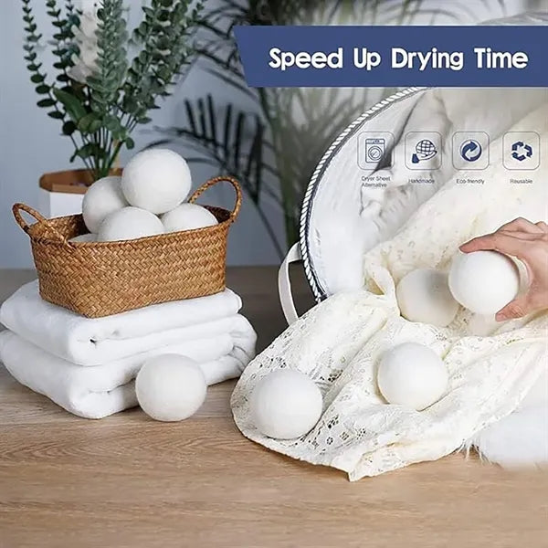 6-pack Anti-tangle Dryer Wool Balls