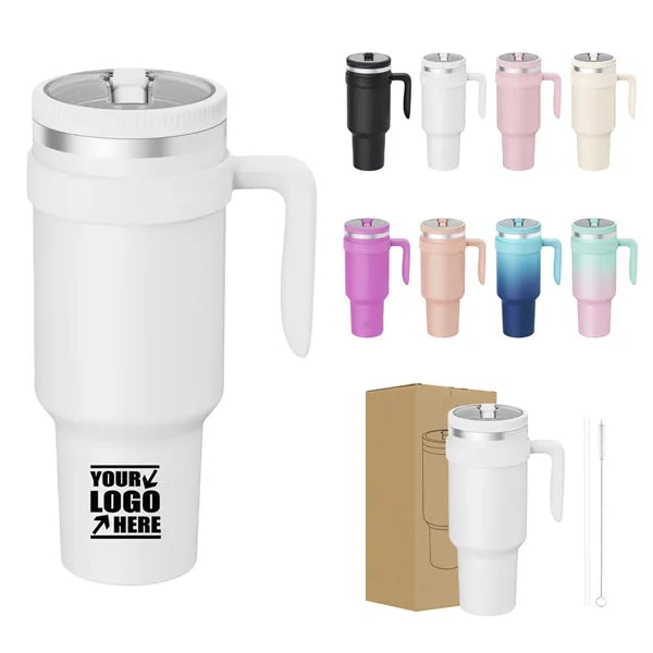 40oz Stainless Steel Insulated Mug with Handle