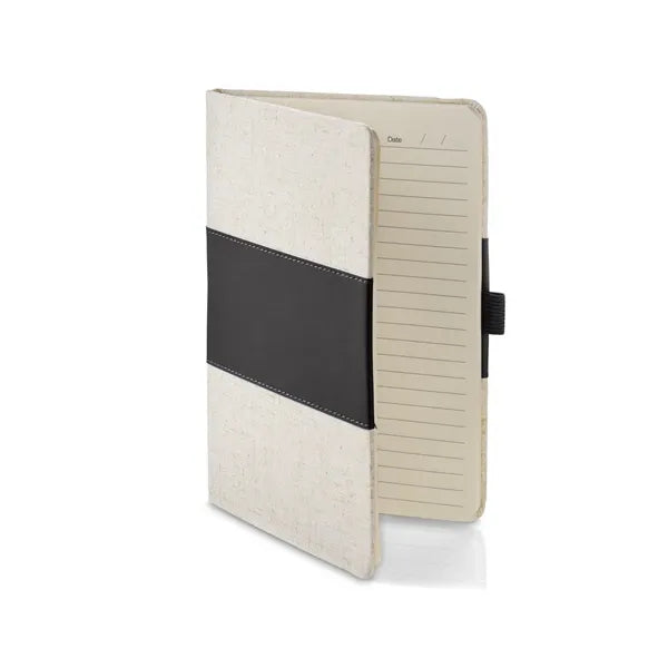 Soft Cover Pu And Heathered Fabric Journal