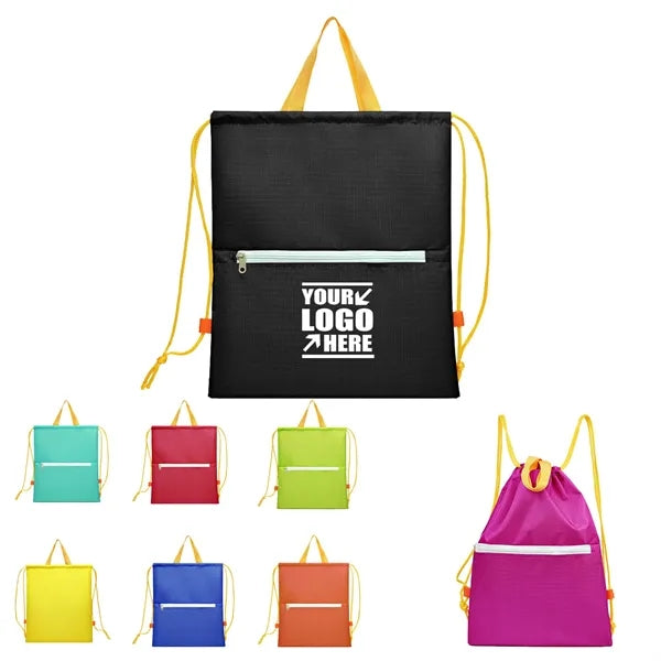 Drawstring Oxford cloth large capacity backpack