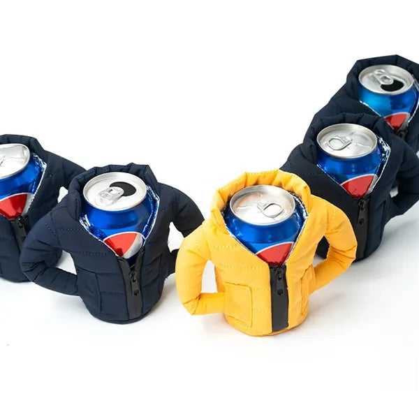 Beer Coat Puffy Insulated Can Cooler