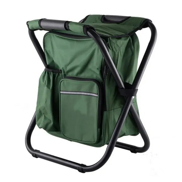 Folding Camping Chair w/ Cooler Insulated Bag