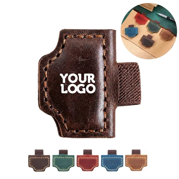 Leather Bookmark w/ Pen Holder