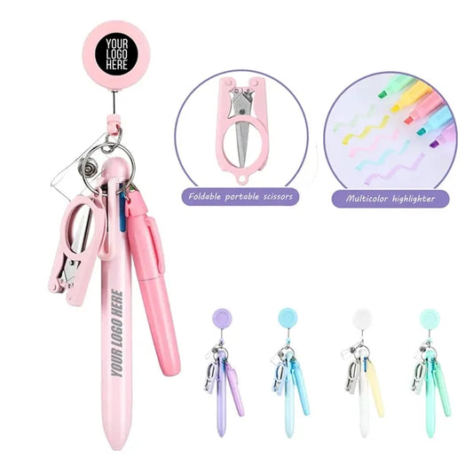 Retractable Nurse Pen Keychain Set