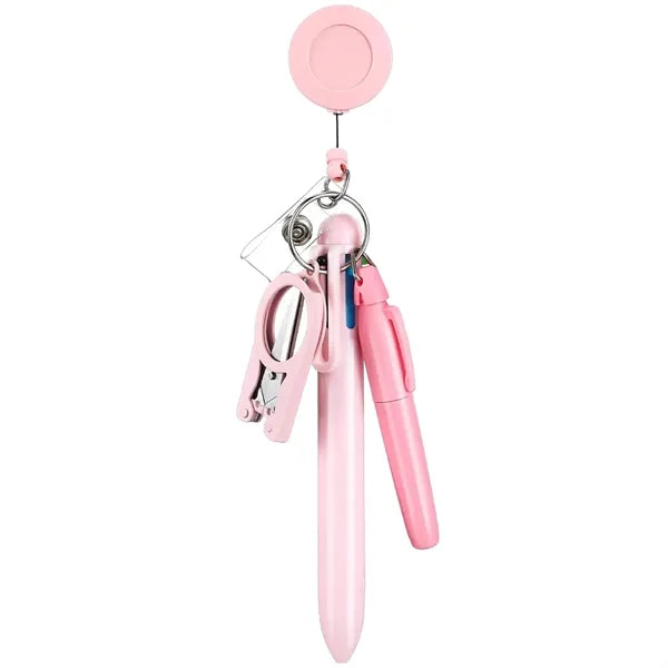 Retractable Nurse Pen Keychain Set