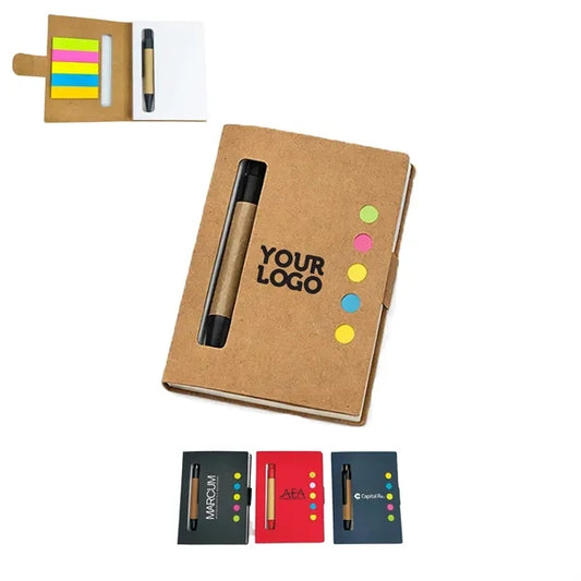 Colorful Eco-Friendly Notepad w/ Pen