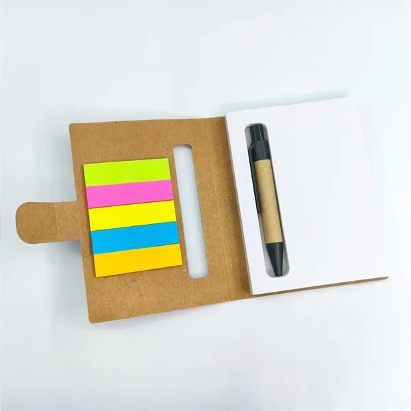 Colorful Eco-Friendly Notepad w/ Pen