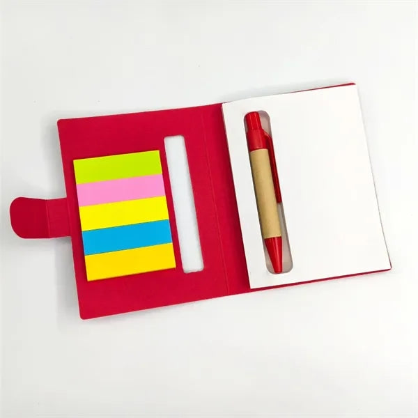 Colorful Eco-Friendly Notepad w/ Pen