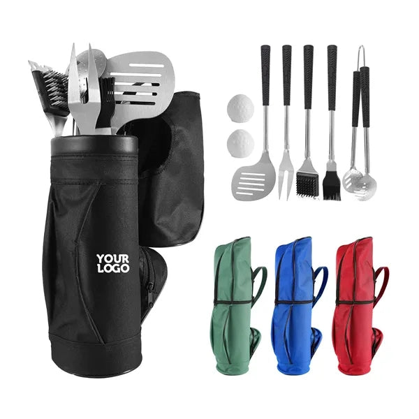 8-Pcs Golf-Club Shaped BBQ Tools Set