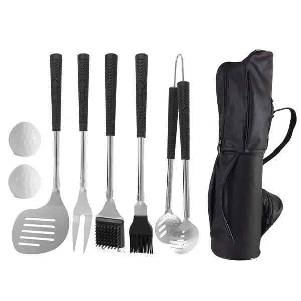 8-Pcs Golf-Club Shaped BBQ Tools Set