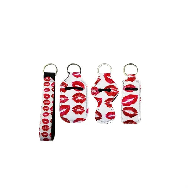 Pink Ribbon Keychain Set