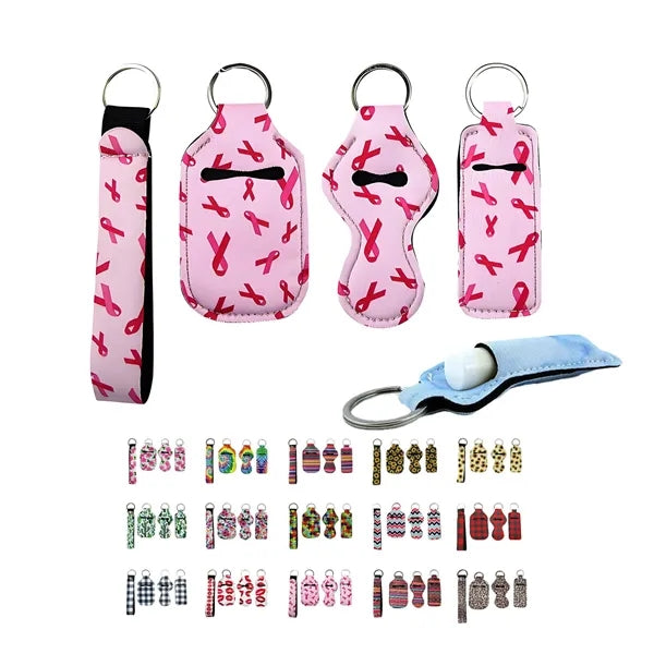 Pink Ribbon Keychain Set