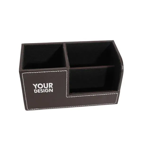 Leather Desktop Pen Storage Holder