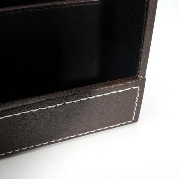 Leather Desktop Pen Storage Holder