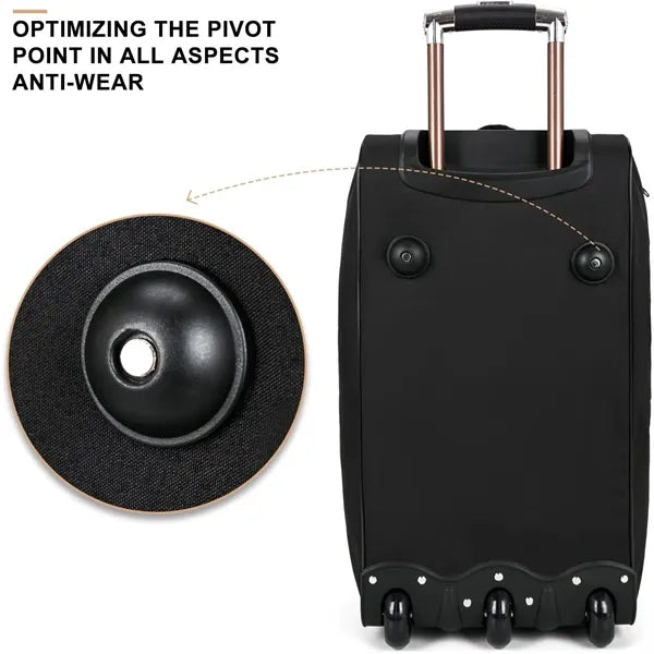 Large Expandable Rolling Suitcase Waterproof Travel Luggage