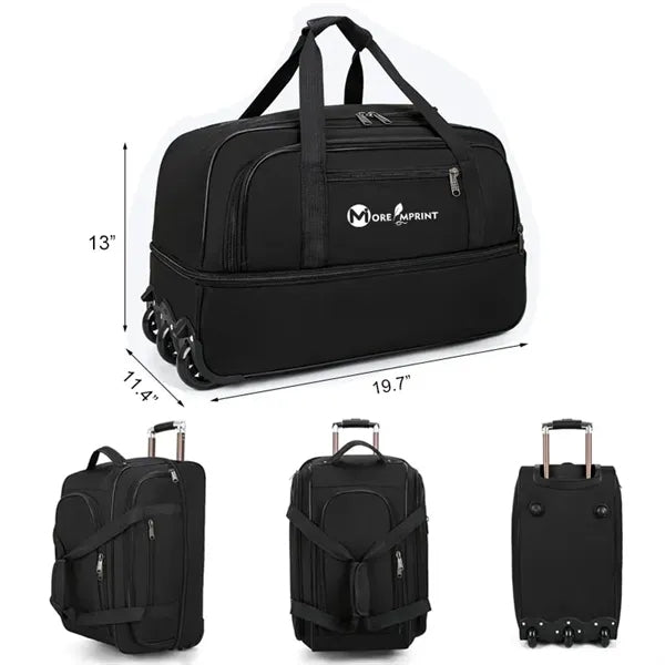 Large Expandable Rolling Suitcase Waterproof Travel Luggage