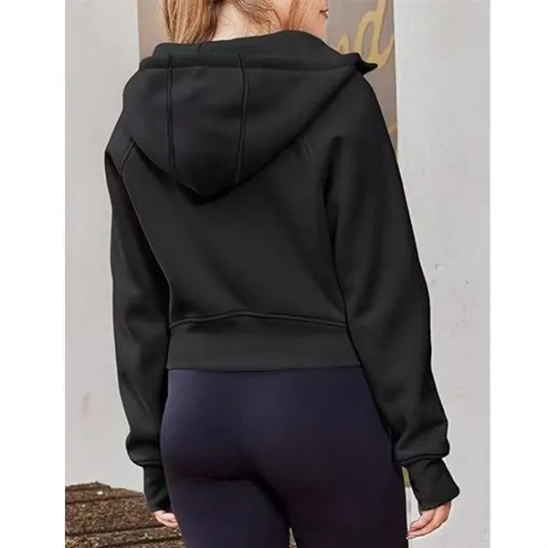 Women's Cropped Zip Up Hoodie