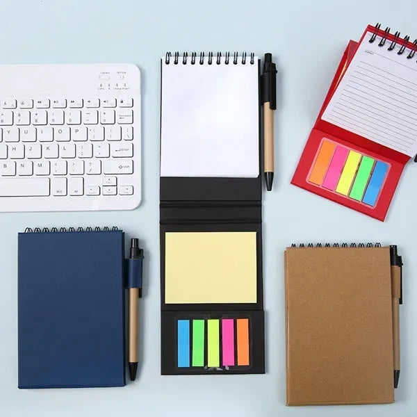 Craft Spiral Standing Notepad With Sticky Notes