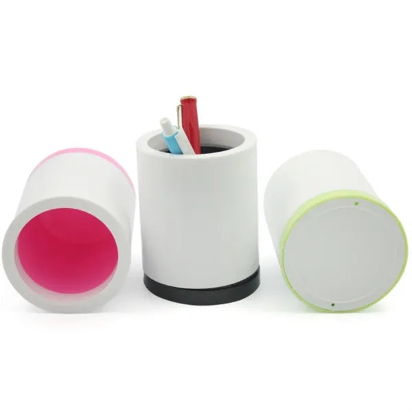 Double-Layer Cylindrical Pen Holder For Desk Organization