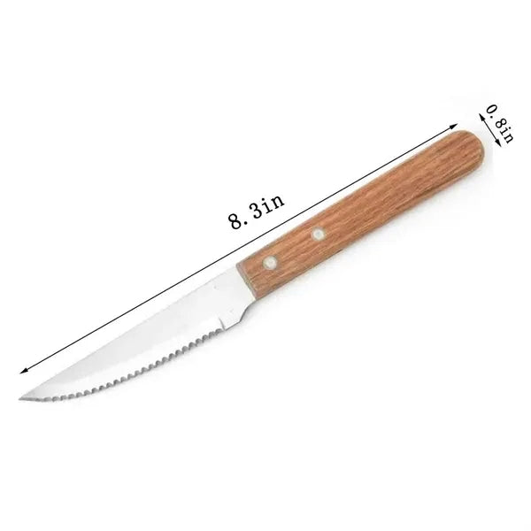 Stainless Steel Tableware with Wooden Handle
