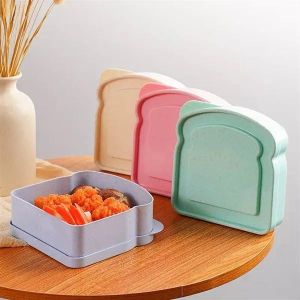 Wheat Straw Toast-Shaped Sandwich Box