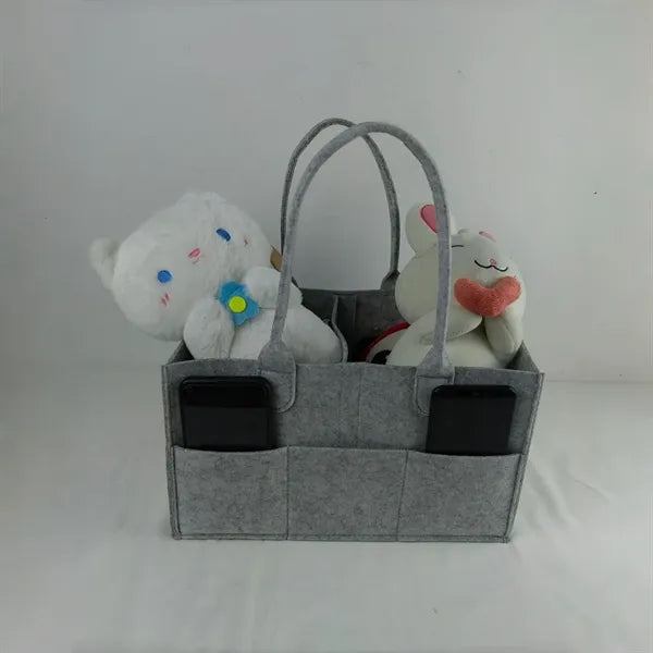 Felt Baby Diaper Caddy Storage Organizer Bin