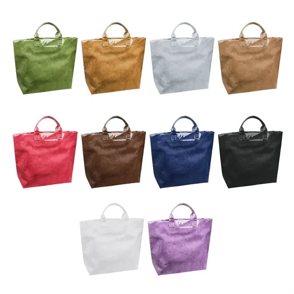 Waterproof Dupont Paper Shopping Tote Bag 13.4"x12"x5.5"