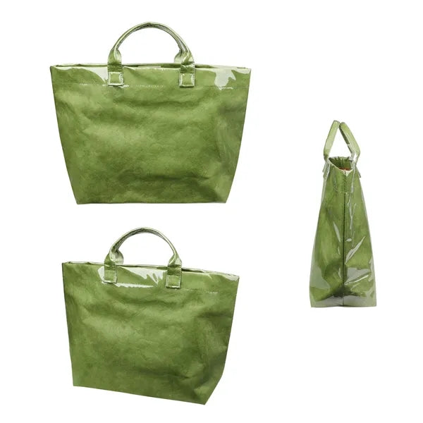 Waterproof Dupont Paper Shopping Tote Bag 13.4"x12"x5.5"