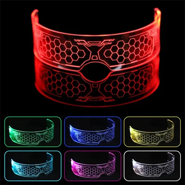 Light Up LED Visor Glasses W/ Color Changing for Rave Party