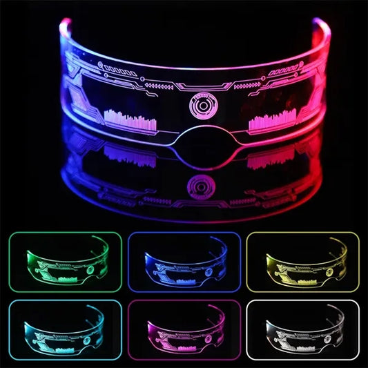 Light Up LED Visor Glasses W/ Color Changing for Rave Party