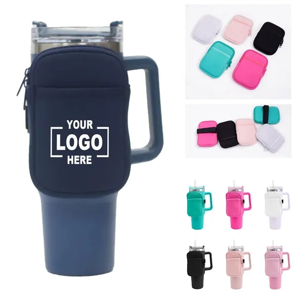 Insulated Neoprene Cup Holder Tumbler Pouch