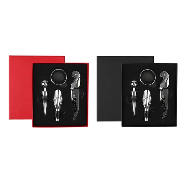 4 Piece Premium Wine Opener Set With Case