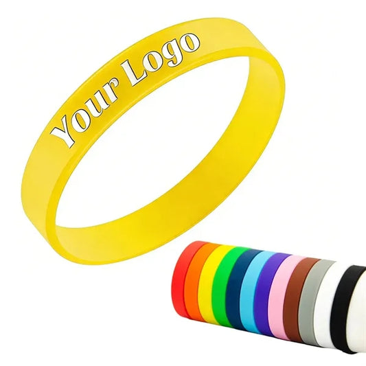 1/2" Classic Multi-Color Silicone Rubber Wristbands