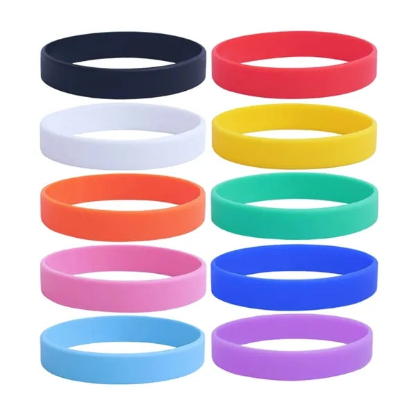 1/2" Classic Multi-Color Silicone Rubber Wristbands
