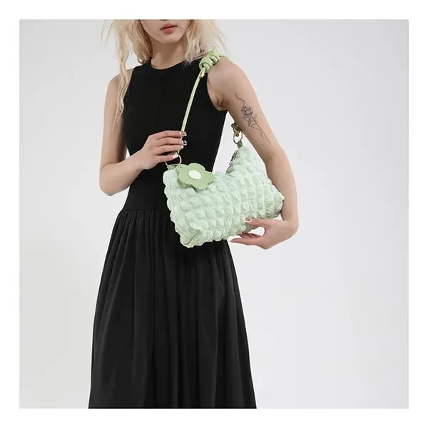 Pleated Cloud Tote Bag Lightweight Women Shoulder Handbag