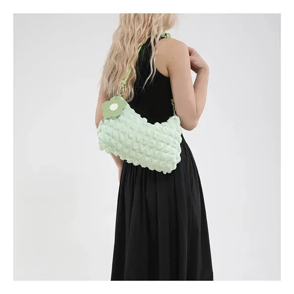 Pleated Cloud Tote Bag Lightweight Women Shoulder Handbag