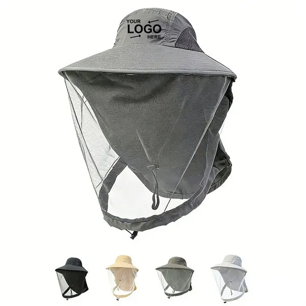 Outdoor Mesh Sun Hat With Face Shield