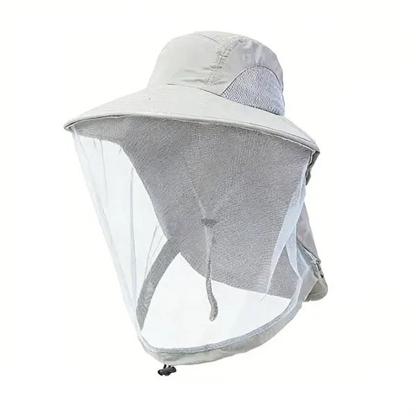Outdoor Mesh Sun Hat With Face Shield
