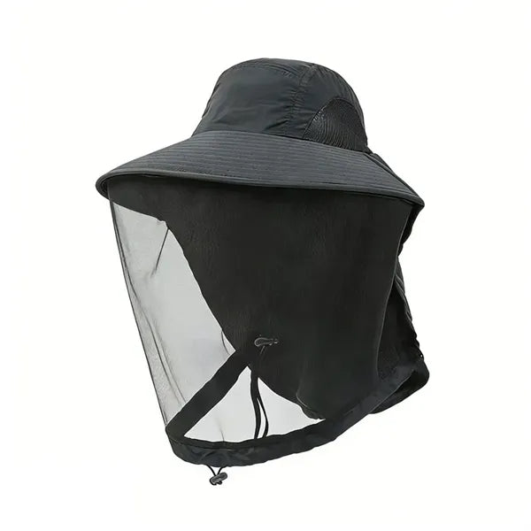 Outdoor Mesh Sun Hat With Face Shield