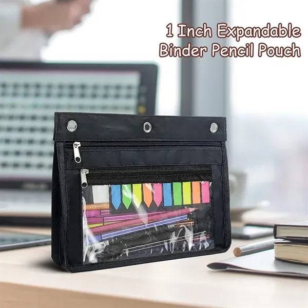 Large Capacity Pencil Pouch for 3 Ring Binder