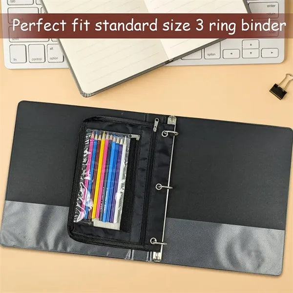 Large Capacity Pencil Pouch for 3 Ring Binder