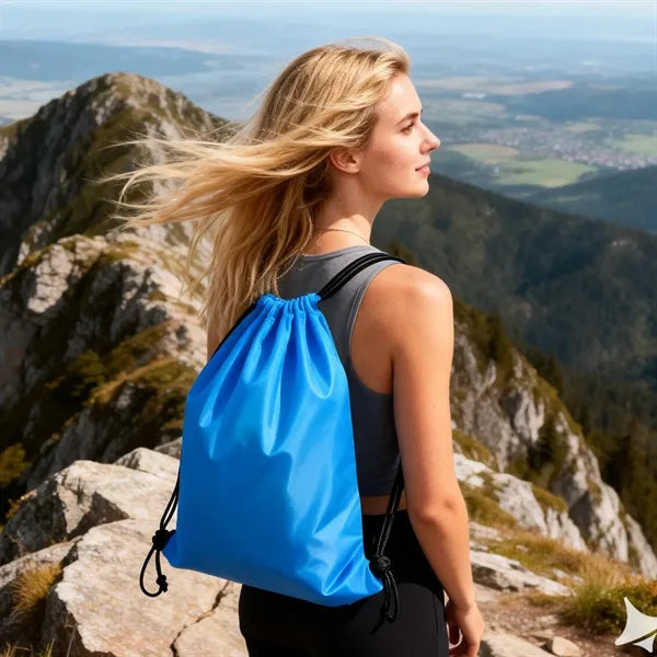 Large Sport Polyester Drawstring Backpack 16.5"x13.4"